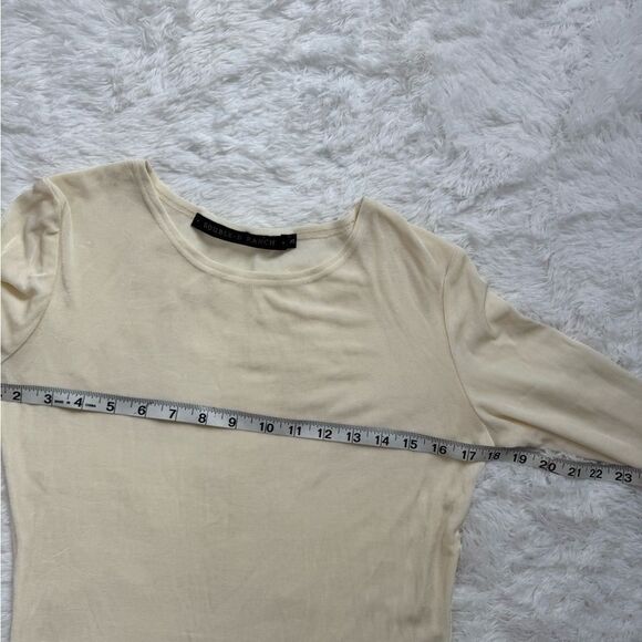 Double D Ranch Knit Cream Blouse Essential 3/4 Sleeves Size XS - Picture 5 of 8